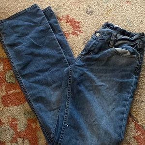 Blue bootcut jeans